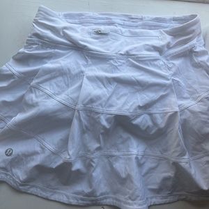 Lululemon White Pace Rival Skirt